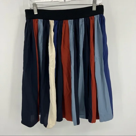 Chloe Striped Wool Pleated Silk Striped Skirt 36 - Picture 5 of 11